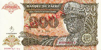 Beschrijving voorzijde: SPECIMEN